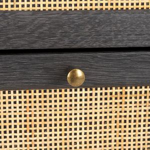 Safavieh Aino 6 Drawer Dresser Distressed Black 60.7" x 17.7" x 32.2"