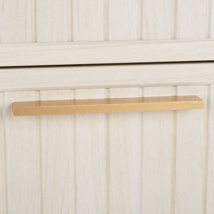 Safavieh Axelle 6 Drawer Dresser White / Gold / Gold 63.1" x 18.5" x 32.4"