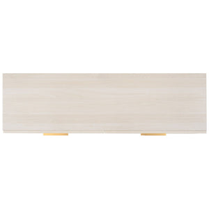 Safavieh Axelle 6 Drawer Dresser White / Gold / Gold 63.1" x 18.5" x 32.4"