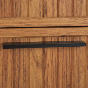 Safavieh Axelle 6 Drawer Dresser Oak / Black / Black  63.1" x 18.5" x 32.4"