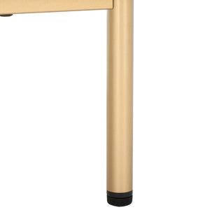 Safavieh Axelle 6 Drawer Dresser Distressed Black / Gold / Gold 63.1" x 18.5" x 32.4"