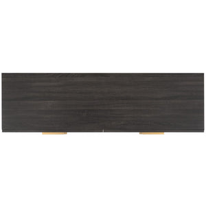 Safavieh Axelle 6 Drawer Dresser Distressed Black / Gold / Gold 63.1" x 18.5" x 32.4"