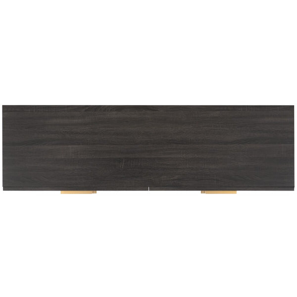 Safavieh Axelle 6 Drawer Dresser Distressed Black / Gold / Gold 63.1" x 18.5" x 32.4"