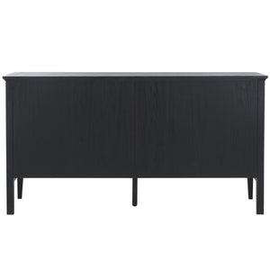 Safavieh Sondra 6 Drawer Dresser Black / Gold  63" x 18.5" x 33.4"