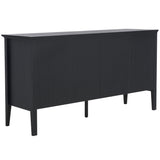 Safavieh Sondra 6 Drawer Dresser Black / Gold  63" x 18.5" x 33.4"