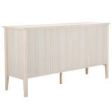 Safavieh Sondra 6 Drawer Dresser White / Gold 63" x 18.5" x 33.4"