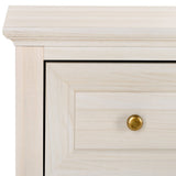 Safavieh Sondra 6 Drawer Dresser White / Gold 63" x 18.5" x 33.4"