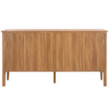 Safavieh Sondra 6 Drawer Dresser Oak / Gold 63" x 18.5" x 33.4"