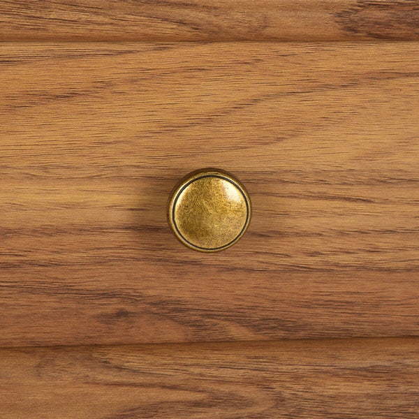 Safavieh Sondra 6 Drawer Dresser Oak / Gold 63" x 18.5" x 33.4"