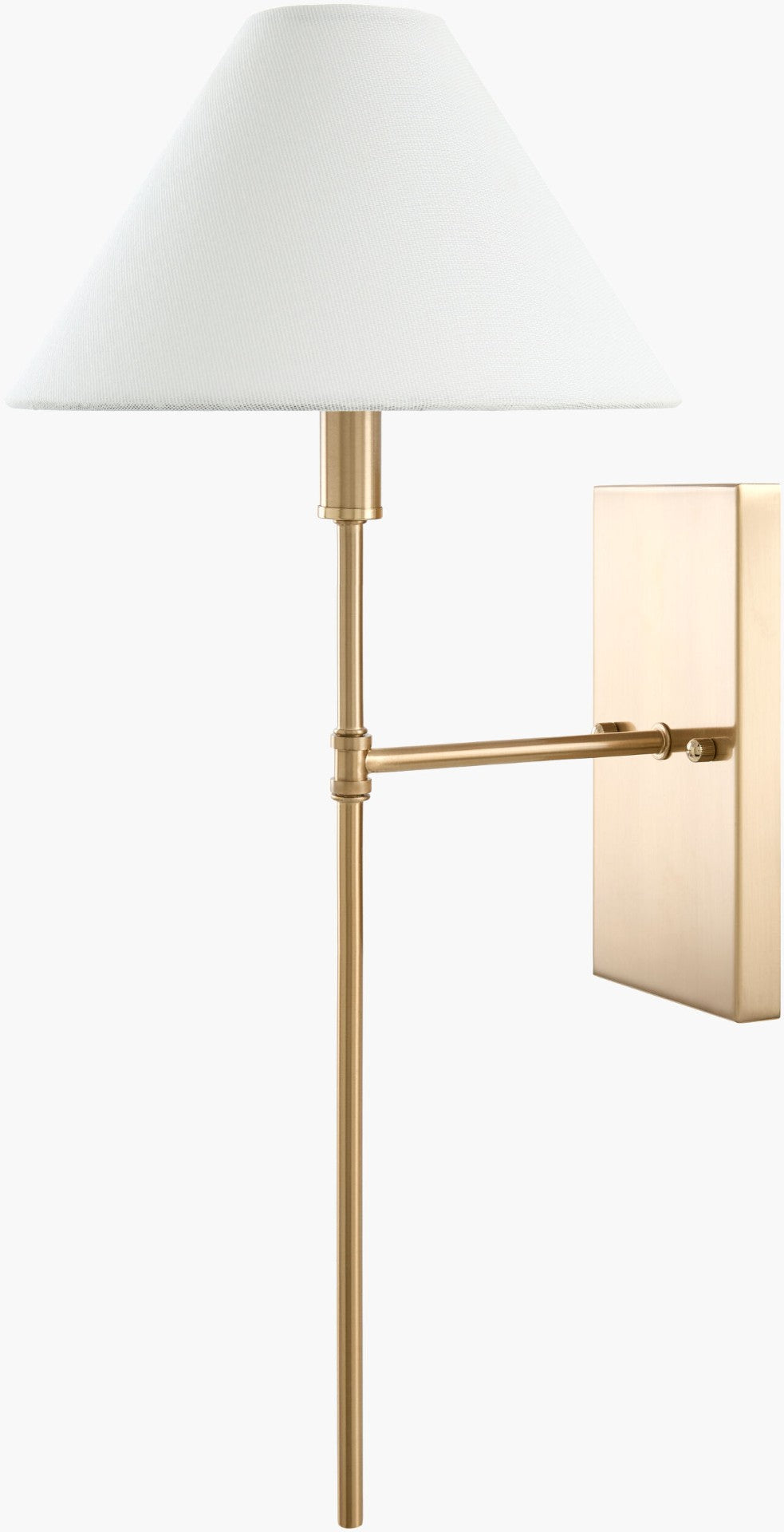 Livabliss Demaret Arts and Crafts Iron Wall Sconce with Linen Shade for Warm Ambient Glow DRT-001