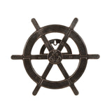 Christopher Knight Home® - Noble House - Vanora Outdoor Shiny Copper Aluminum Ship Wheel Hose Holder