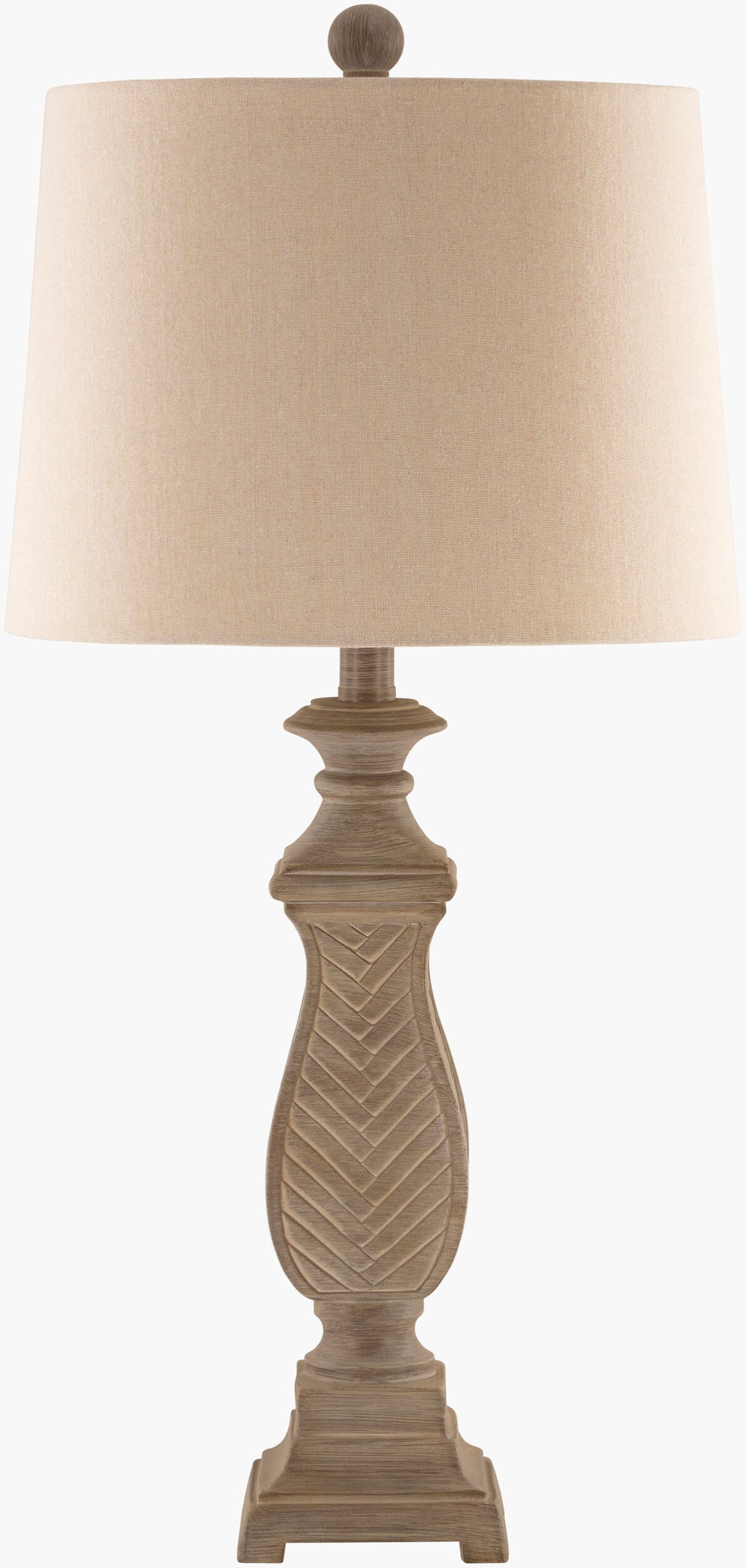 Surya Darwin 28" Elegant Accent Table Lamp With Linen Shade - Perfect For Living Room Or Bedroom Decor Body, Gray,Shade (Outside), Beige,Shade (Inside), White,Finial, Gray,Harp, Metallic ,Brass,Cord, Translucent Resin,Linen,Polyester,Resin Drw-001