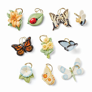 Lenox Butterfly Meadow 10-Piece Ornament Set Multi, NO COLOR PORCELAIN 894959