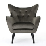 Christopher Knight Home® - Noble House - Seigfried Mid Century Grey Velvet Arm Chair