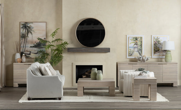 Crestview Collection Coastal Accent Tables - Stylish Bayur Wood End Table With Unique Stacked Design For Modern Elegance Cream Solid Wood Cvfdr1225