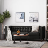 Christopher Knight Home® - Noble House - Pondway Contemporary Faux Leather Tufted 3 Seater Sofa