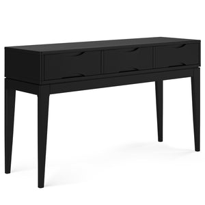 English Elm Harper Console Sofa Table - Mid-Century Modern Design, Black Finish, Stylish Storage Solution For Home B136P158707