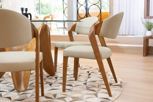 VIG Furniture Arlo Mid-Century Beige Vegan Leather Dining Chairs Set Of 2 — Walnut Ash Frame, Padded Comfort, No-Assembly VGCSCH-1488-GRY