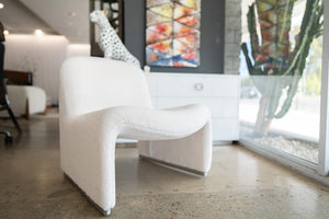 VIG Furniture Lito Compact Modern Fabric Accent Chair With Rounded Seat, Silver Legs, Durable Foam & Springs VGOD-ZW-21099-B-CH