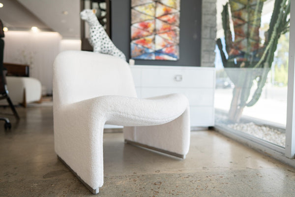 VIG Furniture Lito Compact Modern Fabric Accent Chair With Rounded Seat, Silver Legs, Durable Foam & Springs VGOD-ZW-21099-B-CH