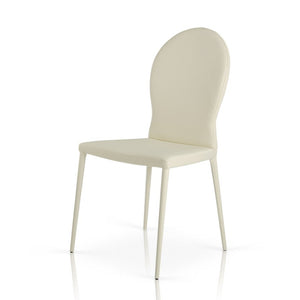 VIG Furniture 167Ch Plush White Contemporary Dining Chairs Set Of 2 — Modern Minimalist Design, Cushioned, Durable VGGUHY167CH-WHT