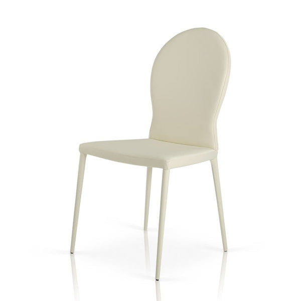 VIG Furniture 167Ch Plush White Contemporary Dining Chairs Set Of 2 — Modern Minimalist Design, Cushioned, Durable VGGUHY167CH-WHT
