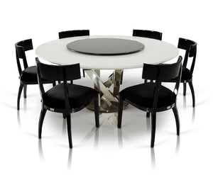 VIG Furniture Alek Modern Black Dining Chairs Set Of 2 — Sculpted Curved Back, High-Density Cushioning, Durable Fabric (98) VGUNAA032