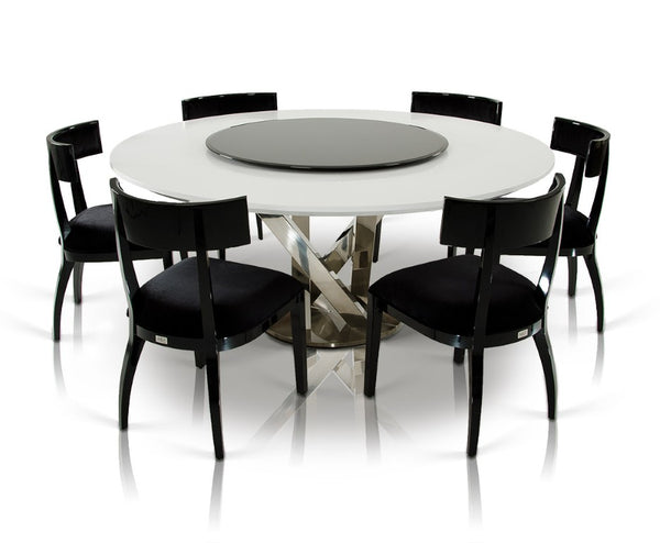 VIG Furniture Alek Modern Black Dining Chairs Set Of 2 — Sculpted Curved Back, High-Density Cushioning, Durable Fabric (98) VGUNAA032