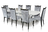 VIG Furniture A&X Centro Modern White Crocodile Dining Table VGUNAA818-265WC