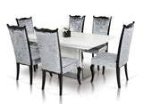 VIG Furniture A&X Centro Modern White Crocodile Dining Table VGUNAA818-265WC