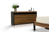 VIG Furniture California King Modrest Rondo Mid-Century Walnut Bedroom Set VGWC7C005A-SET-CK