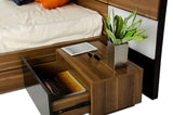 VIG Furniture California King Modrest Rondo Mid-Century Walnut Bedroom Set VGWC7C005A-SET-CK