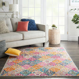 Nourison Passion PSN21 Machine Made Power-loomed No Border Indoor Only Bohemian Vintage Rug Multicolor, Multicolor 100% Polypropylene 99446717399