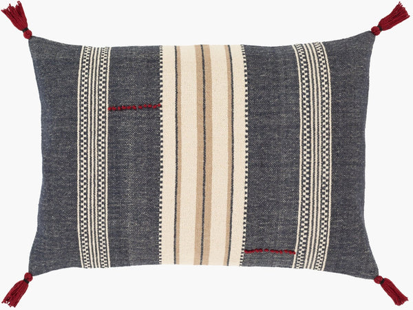 Livabliss Dashing Hand-woven Lumbar Pillow Viscose Cotton Blend Artisan Bohemian Farmhouse Accent DSG002-1624P