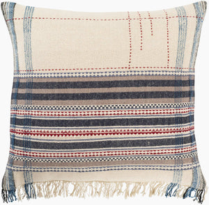 Surya Dashing 20"L X 20"W Hand-woven Rustic Accent Pillow Cover - Textured Viscose & Cotton Blend Charm Ivory Cotton,Viscose,Cotton,Viscose Dsg003-2020
