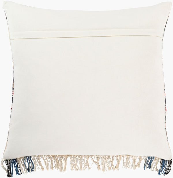 Surya Dashing 20"L X 20"W Hand-woven Rustic Accent Pillow Cover - Textured Viscose & Cotton Blend Charm Ivory Cotton,Viscose,Cotton,Viscose Dsg003-2020