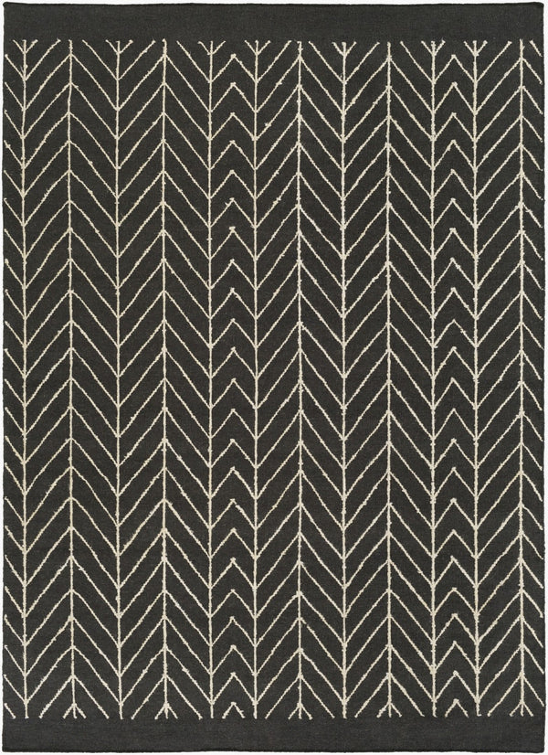 Surya Dasher Dsh-5000 Handmade 2' X 3' Global-inspired Rug - Elegant, Durable Wool & Viscose Design Black Wool,Viscose Dsh5000-23