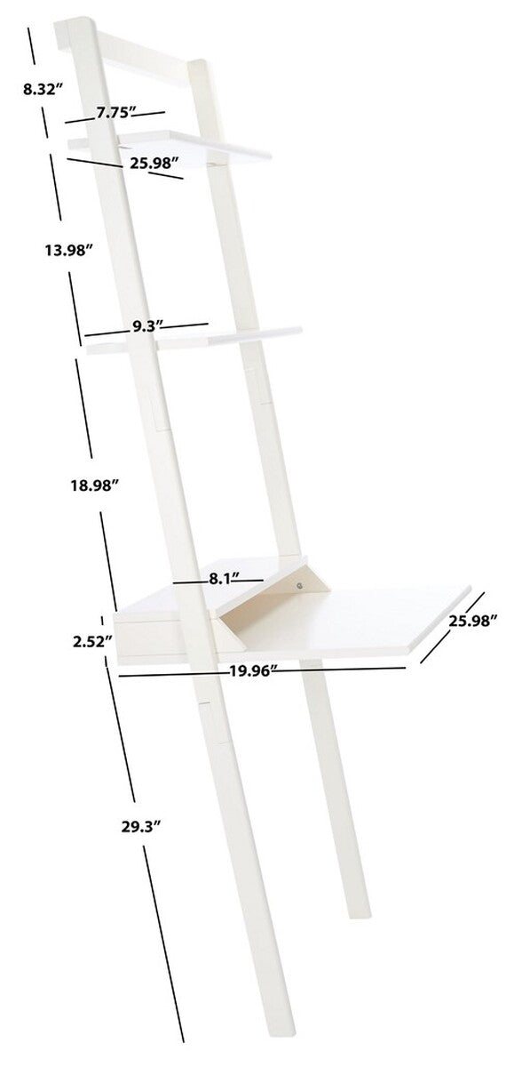 Safavieh Pamella 2 Shelf Leaning Desk DSK9400B