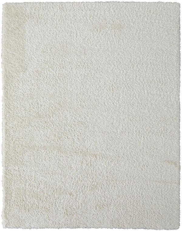 Feizy Rugs Darian Plush High Pile Polyester Shag Rug - Cozy, Modern Design For Effortless Home Elegance White Polyester Drn39k0fwht000p00