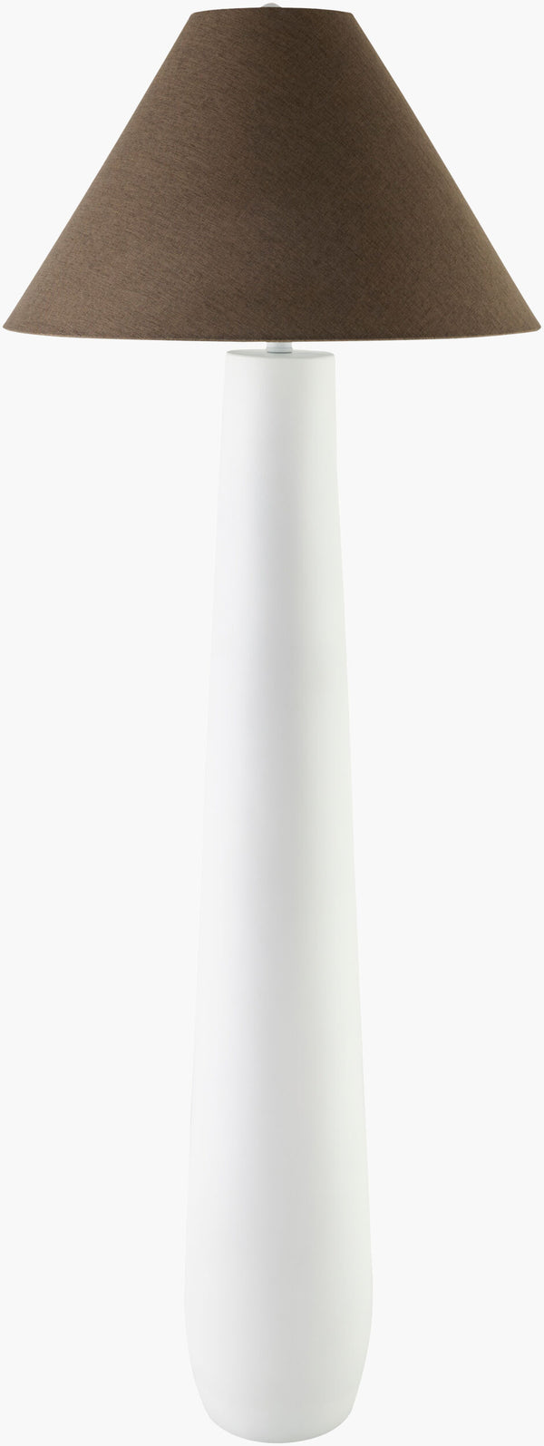 Surya Dosso 57" Traditional Elegance Accent Floor Lamp With Warm Glow & Charming Resin Design For Home Body, White,Shade, White,Finial, White,Harp, Metallic ,Nickel,Cord, Translucent Resin,Linen,Linen,Linen,Plastic,Resin Dso-002