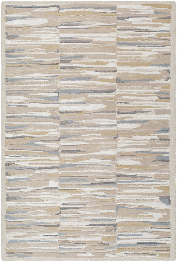 Dreamscape DSP-2300 9' x 12' Handmade Rug DSP2300-912  Warm Grey, Ash, Light Silver, Light Grey, Pewter, Khaki Surya