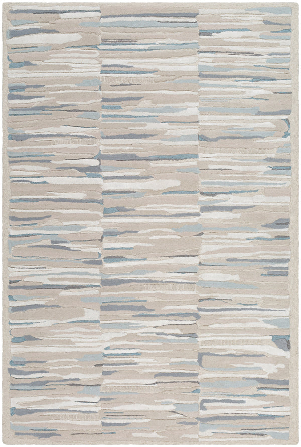 Dreamscape DSP-2301 9' x 12' Handmade Rug DSP2301-912  Ash, Light Silver, Pale Slate, Metallic - Silver, Pewter Surya