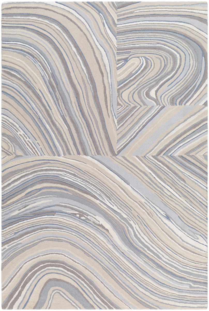 Dreamscape DSP-2302 9' x 12' Handmade Rug DSP2302-912  Pale Slate, Light Silver, Metallic - Silver, Pewter Surya