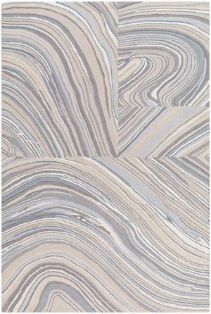 Dreamscape DSP-2302 9' x 12' Handmade Rug DSP2302-912  Pale Slate, Light Silver, Metallic - Silver, Pewter Surya