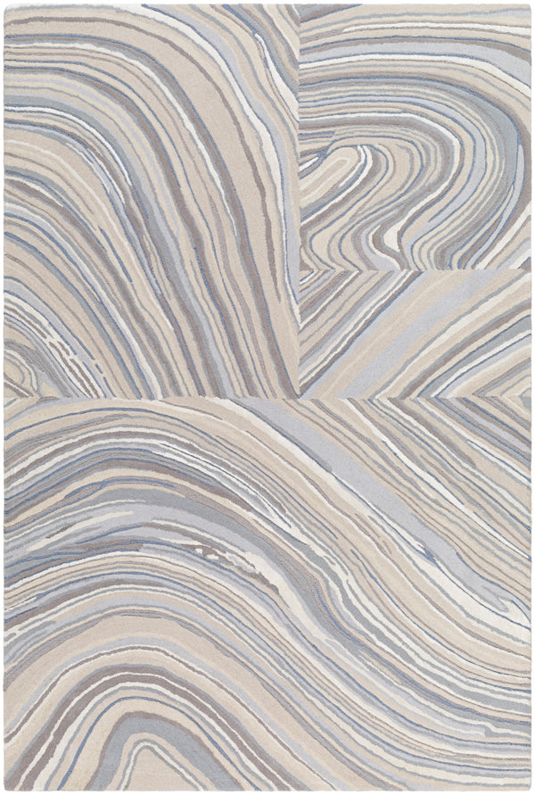 Dreamscape DSP-2302 9' x 12' Handmade Rug DSP2302-912  Pale Slate, Light Silver, Metallic - Silver, Pewter Surya