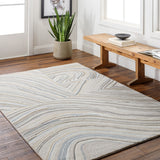 Dreamscape DSP-2303 9' x 12' Handmade Rug DSP2303-912  Ash, Light Silver, Slate Grey Taupe, Metallic - Silver, Pewter Surya