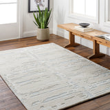 Dreamscape DSP-2304 9' x 12' Handmade Rug DSP2304-912  Ash, Light Silver, Pale Slate Surya