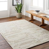 Dreamscape DSP-2308 9' x 12' Handmade Rug DSP2308-912  Ash, Pearl, Light Silver, Khaki Surya