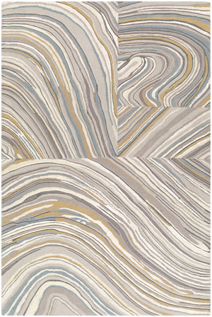 Dreamscape DSP-2309 9' x 12' Handmade Rug DSP2309-912  Ash, Metallic - Silver, Pearl, Khaki, Pewter Surya