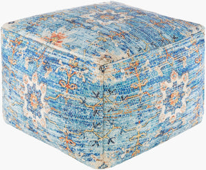 Livabliss Devonshire Global Pattern Woven Cotton Pouf Footrest for Living Room or Bedroom DSPF001-202014